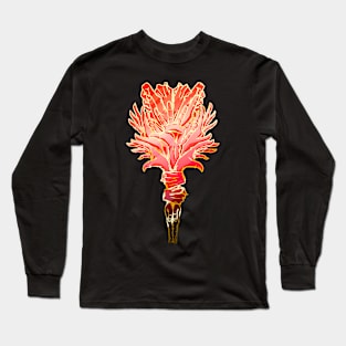 Occult Red & Gold Flower Bouquet of Hands Long Sleeve T-Shirt